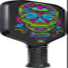 Vulcan | Paddle Candy Sugar Skull Pickleball Paddle | Hybrid Performance | Polypropylene Core | USAP Approved | Black Sugar Skull view 2