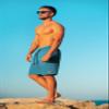 BRISIRA Mens Swim Trunks Bathing Suit 9 Inch Inseam Compression Liner Beach Long Board Shorts Swimsuit Anti-Chafe Quick Dry Blue view 3