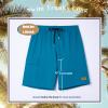 BRISIRA Mens Swim Trunks Bathing Suit 9 Inch Inseam Compression Liner Beach Long Board Shorts Swimsuit Anti-Chafe Quick Dry Blue view 4