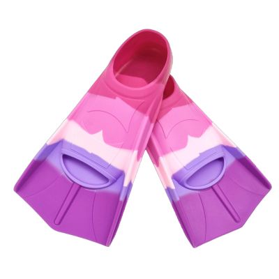 Gugmoy Kids Swim Fins,Comfortable Silicone Flippers for Swimming and Diving,Size Suitable Beginners Kids Girls Boys Adults (XXX-Small, Colorful-C)