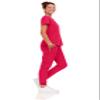 Natural Uniforms Womens Cool Stretch Jogger Scrub Set with Regular and Petite Sizes (Red, Large) view 2