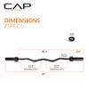 CAP Barbell 47-Inch Olympic Curl Bar - Black | Curl Barbell for Bicep and Tricep Workouts, Strength Training, and Weightlifting view 4