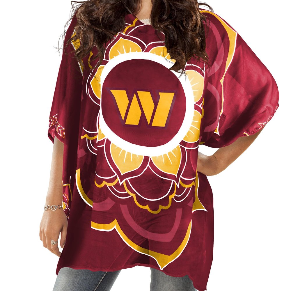 Littlearth NFL Washington Commanders Caftan Flower, Team Color, 32" x 42"