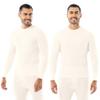 Indera Men's Traditional Waffle Thermal Underwear Long Sleeve Shirt, 2 Pack Ivory, X-Large view 1
