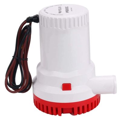 wrtgerht Mini Power Small Pump Water Pump 2000GPH 12V Non-Automatic Anti-Airlock Protection Submersible Marine Boat Bilge Pump