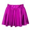 VernLan Girl's Metallic Skater Skort Dance Athletic Shiny Pleated A-Line Mini Scooter Skirt for Cheerleading Performance Pink A 15-16 Years view 1