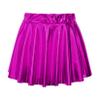 VernLan Girl's Metallic Skater Skort Dance Athletic Shiny Pleated A-Line Mini Scooter Skirt for Cheerleading Performance Pink A 15-16 Years view 2