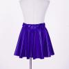VernLan Girl's Metallic Skater Skort Dance Athletic Shiny Pleated A-Line Mini Scooter Skirt for Cheerleading Performance Dark Blue 15-16 Years view 3