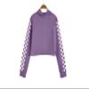 Meikulo Crop Tops for Teen Girls Hoodies Two Piece Outfits Tracksuit Activewear Kids Cute Long Sleeve Sweatshirts Sweatpants Purple, 5-6 Years view 2