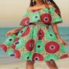 SHENBOLEN Women African Print Skirts Ankara Floral Top Set 2 Piece (Large,C) view 4