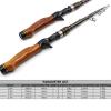 moisture Reel and Fishing Rod Combo Fishing Pole Casting Rod Telescopic Fishing Rod Wooden Handle Portable Trout Rod Pole for Travel Fishing Fishing Rod (Color : A, Length : 2.7 m) view 2