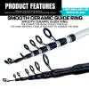 moisture Reel and Fishing Rod Combo Fishing Rod Reel Set Ultralight Carbon Fiber 1.6-2.4m Spinning Fishing Rod Fishing Pole with Reel Tackle Kit Telescopic Fishing Rod view 2