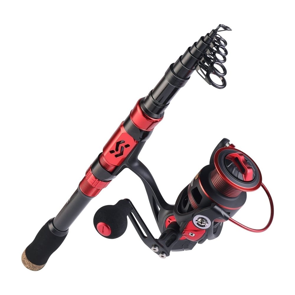 moisture Reel and Fishing Rod Combo Fishing Pole Combo Set Telescopic Fishing Combo Portable Ultralight Rod and 5.2:1 Gear Ratio Fishing Reel Fishing Combo Fishing Rod