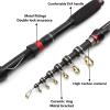 moisture Reel and Fishing Rod Combo Fishing Rod Multifunction Portable Carbon Fishing Pole Telescopic Travel Fishing Rod Lure 30-60g Carp Trout Fishing Rod (Color : A, Length : 225cm) view 4
