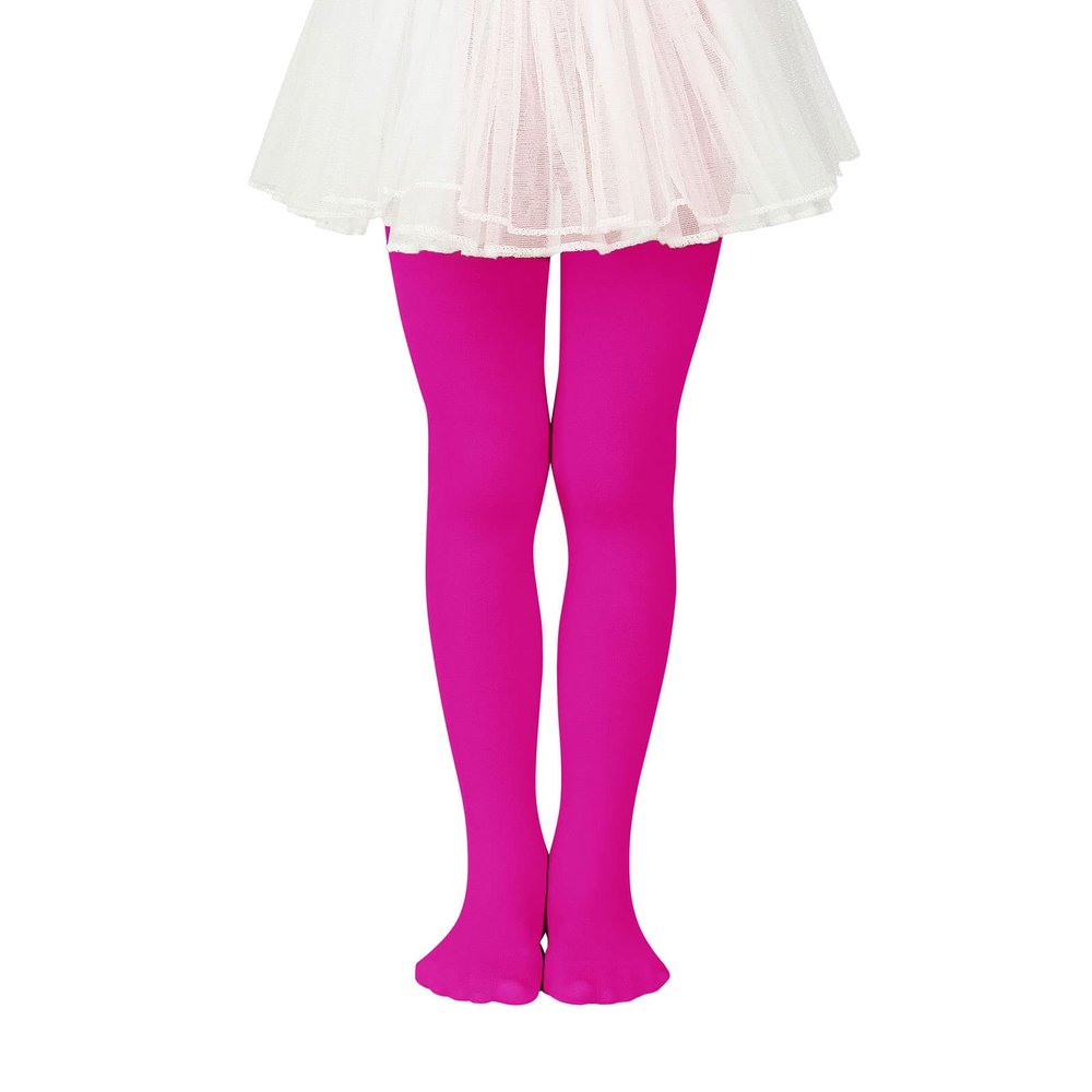 Baby Girls Tights Halloween Colorful Tights for Girls Leggings Pants Stockings for Girls Shocking Pink 1-3T