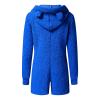 tuduoms Sherpa Lamb One Piece Adult Farm Animal Costume Women's Cute Bear Romper Winiter Fleece Onesie Pajama Hooded Jumpsuit view 4