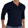 Askdeer Men's Polo Shirts Long Sleeve Slim Fit Casual Shirts Classic Stretch Polo T Shirt Golf Shirts Navy Blue view 3