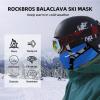ROCKBROS Cold Weather Balaclava Ski Mask for Men Windproof Thermal Winter Scarf Mask Women Neck Warmer Hood for Cycling (Blue) view 3