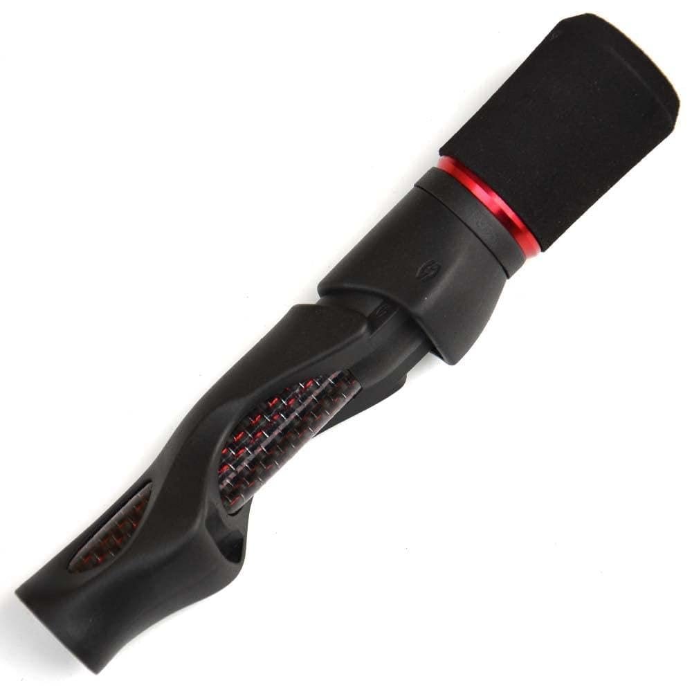 SEAGUIDE 2pcs SCXSS16 17 Spinning Reel Seat LN Nut Carbon Tube EVA Cap Rod Building Component Reel Seat Repair DIY Accessory (SCXSS16, Red Thread Carbon Tube)