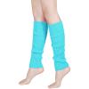 SATINIOR 80's Women Knit Leg Warmers Crochet Ribbed Leg Socks for Party Accessories (Lake Blue) view 1