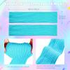 SATINIOR 80's Women Knit Leg Warmers Crochet Ribbed Leg Socks for Party Accessories (Lake Blue) view 2