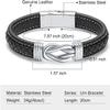 mingkejw Infinity Knot Urn Bracelet for Ashes Cremation Jewelry for Men Memorial Braided Leather Bracelets Ash Hold for Human Pets Keepsake Jewelry for Loved Ones with Fill Tool,Silver 20cm view 2