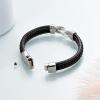 mingkejw Infinity Knot Urn Bracelet for Ashes Cremation Jewelry for Men Memorial Braided Leather Bracelets Ash Hold for Human Pets Keepsake Jewelry for Loved Ones with Fill Tool,Silver 20cm view 4