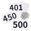 TRIWONDER Tyvek Running Bib Competitor Numbers with Safety Pins, Running Numbers Paper Tags 1-500, Tearproof and Waterproof 4 x 7 Inches for Marathon Races and Events Sports Games (401-500) view 1