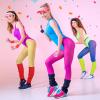 SATINIOR 80's Women Knit Leg Warmers Crochet Ribbed Leg Socks for Party Accessories (Fluorescent Yellow) view 2