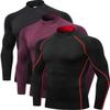 2/3 Pack Men's Compression Shirts Long Sleeve Workout Shirts Mock Turtleneck Athletic Base Layer Active Undershirts Tops view 1