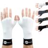 Wickers Fingerless Athletic Gloves Liners (Small, White) - Lacrosse Glove Liner, Ski Gloves for Winter, Snow Sports Glove Liners for Men, Thin Thermal Liner for Field Hockey, Pickleball, and Golf view 1