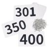 TRIWONDER Tyvek Running Bib Competitor Numbers with Safety Pins, Running Numbers Paper Tags 1-500, Tearproof and Waterproof 4 x 7 Inches for Marathon Races and Events Sports Games (301-400) view 1