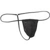 Botmois Men Sheer Lace Pouch Thong String Underpants Adjustable Mini Bikini Tangas Low-rise Underwear See-through G-string Black M view 1