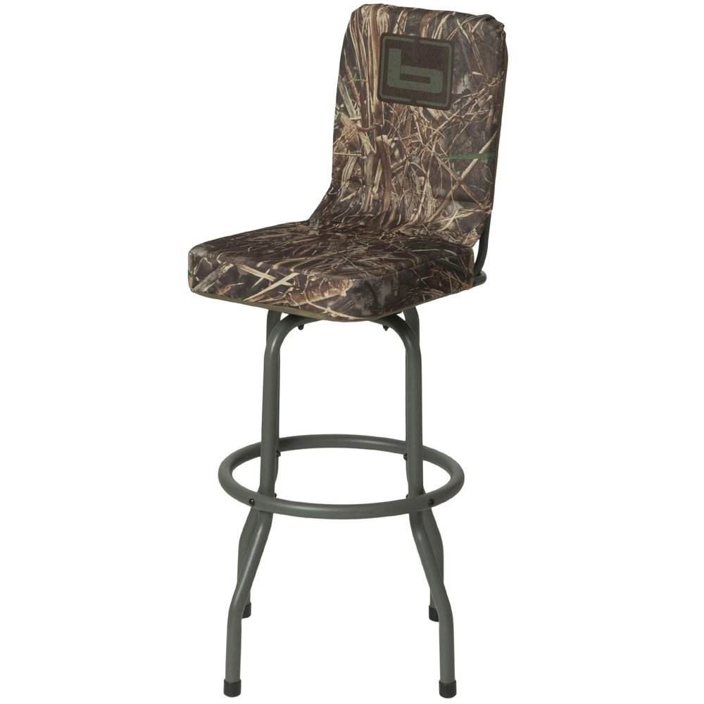 Banded Hi-Top Blind Chair - Hunting Metal Frame Comfortable Padded Swivel 42" Ground Stool with Durable Water-Resistant Seat, MAX7 (B09379)