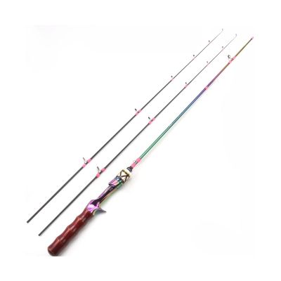 moisture Reel and Fishing Rod Combo 1.68m Carbon Ul Spinning Rod Slow Soft Wooden Handle Casting Rods Ultra Light Lure Fishing Rod Solid 2 Tips Colorful Trout Rod Fishing Rod (Color : D)