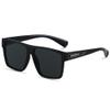 ANDWOOD Square Polarized Sunglasses For Men Women UV Protection Oversized Flat Top Big Shades Fashion Driving Sun glasses Matte Black view 1