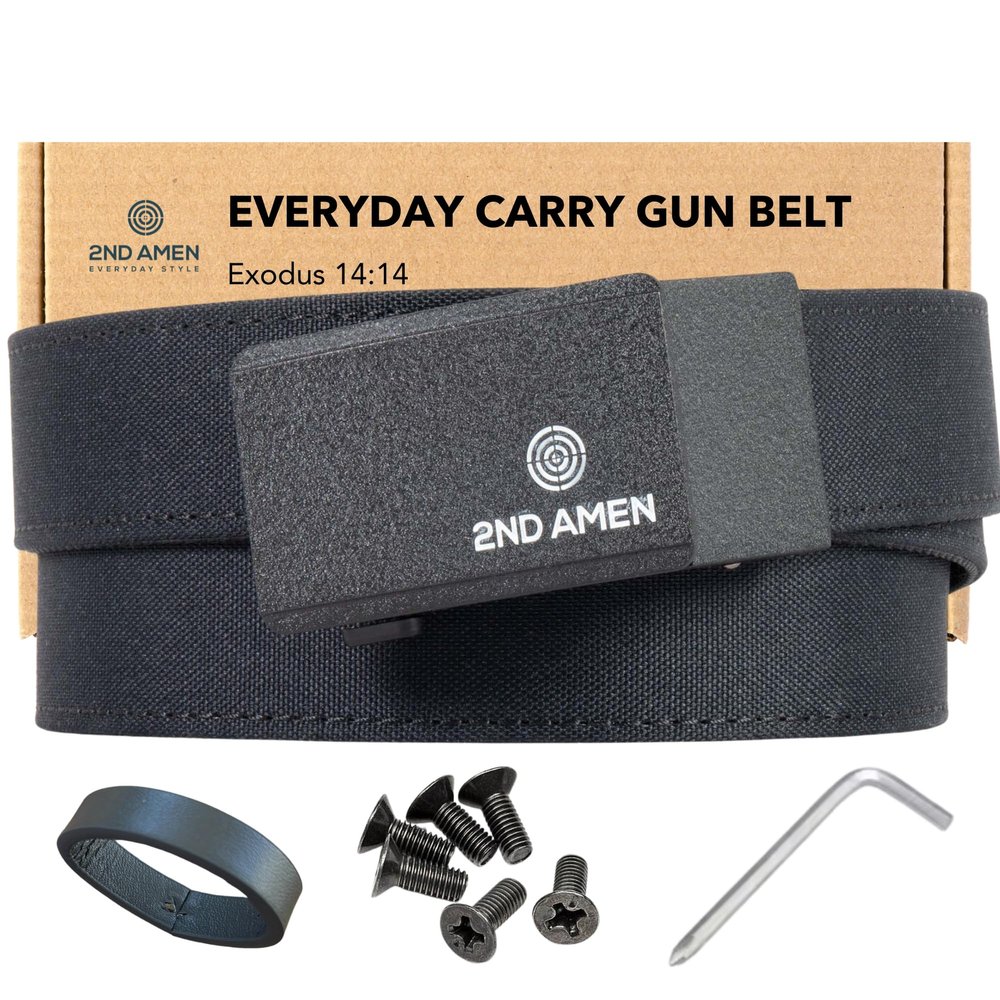 2ND AMEN Black Gun Belt for Men