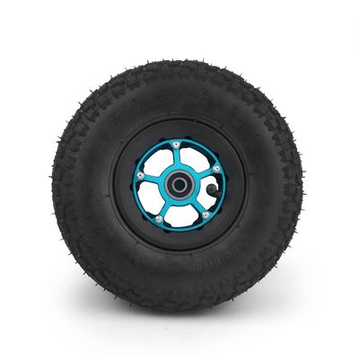 L-faster Lightweight 9 Inch Hollowed-Out Wheel 2.80/2.50-4 Pneumatic Off-Road Tyre Alloy Hub Axle Hole 8mm 10mm for Mountain Skateboard(8mm Bearing)