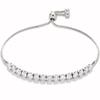 Amazon Essentials Sterling Silver Plated CZ Adjustable Tennis Bracelet 9.5", Sterling Silver view 1