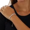 Amazon Essentials Sterling Silver Plated CZ Adjustable Tennis Bracelet 9.5", Sterling Silver view 2
