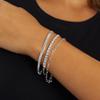 Amazon Essentials Sterling Silver Plated CZ Adjustable Tennis Bracelet 9.5", Sterling Silver view 4