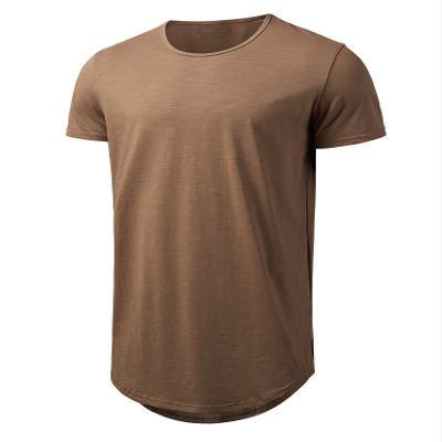 Athlemon Mens Long Shirts for Men Extra Long T Shirts Mens t-Shirts Longline Hipster Reflective Line Scallop Tees