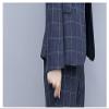 Women's Casual Plaid Two Piece Office Jacket Set Pencil Spring and Autumn Blue L view 2