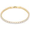 Amazon Essentials Cubic Zirconia Tennis Bracelet for Women, 14K Gold Plated, Sparkly Dainty, 7.5