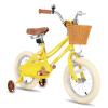 JOYSTAR 14 inch Kids Bike for Toddlers 3-5 Years (39"-47") Girls, Girls Bike with Training Wheels & Basket, Kids' Bicycle Yellow view 1