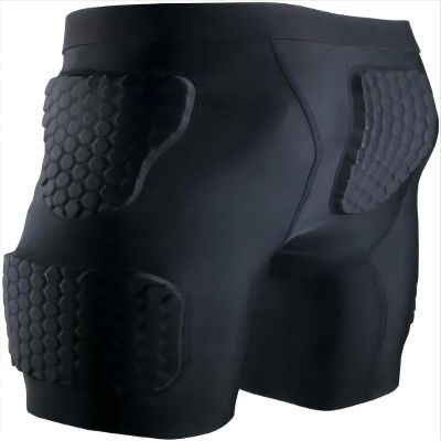 Padded Compression Shorts Padded Football Girdle Hip and Thigh Protector for Basketball ice Skating Rugby Soccer Hockey -XL