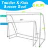 6'X4' Soccer Goal for Backyard Kids Portable Soccer Net with High-Strength Nets, Ground Stakes, Eight-Shaped Clasp, Strong PVC Frame & Weather Resistance Excellent Soccer Field Equipment view 4