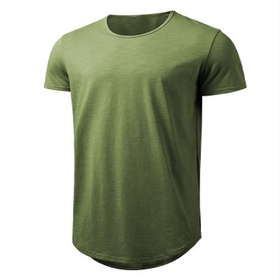 Athlemon Mens Long Shirts for Men Extra Long T Shirts Mens t-Shirts Longline Hipster Reflective Line Scallop Tees