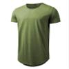 Athlemon Mens Long Shirts for Men Extra Long T Shirts Mens t-Shirts Longline Hipster Reflective Line Scallop Tees view 1