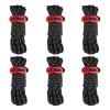 Azarxis Reflective Guyline 4mm 4m Tent Guide Rope Cord with Aluminum Guy Line Adjuster Tensioner Lightweight for Tent Tarp Canopy Sheleter Camping Hiking Backpacking (Black - 6 Pack) view 1